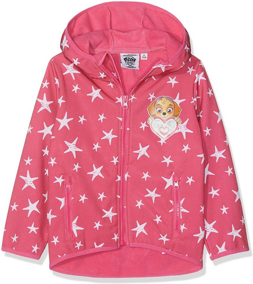 PAW PATROL Softshelljacke Mädchen Jacke Paw Patrol Gr.92 für 1 2 3 Jahre Soft Shell mit Kapuze von PAW PATROL