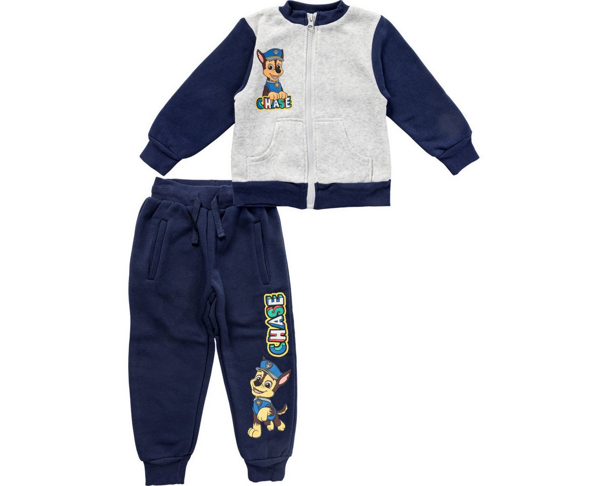 PAW PATROL Sweatjacke Chase Unisex Kinder Kinderset, Kinder Outfit, Kinderjacke, Kinderhose, Kinder Jogginganzug von PAW PATROL