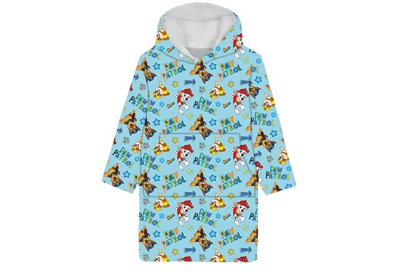 PAW PATROL Sweatponcho Paw Patrol Chase Kuschelponcho Kuscheldecke mit Ärmeln Kapuze Tasche Gr. 3 bis 6 Jahre Onesize von PAW PATROL