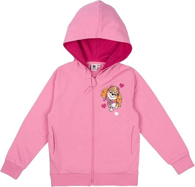 PAW PATROL Sweatshirt Sweatjacke für Mädchen – Pinker Kapuzenpullover mit Reißverschluss von PAW PATROL
