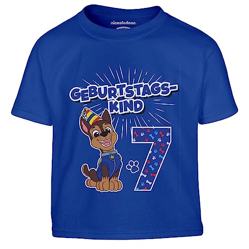 PAW PATROL T-Shirt Geburtstag 7 128 Blau von PAW PATROL