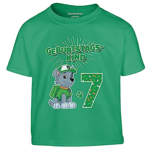 PAW PATROL T-Shirt Geburtstag 7 128 Grün von PAW PATROL