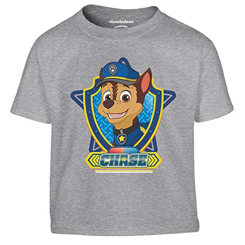 PAW PATROL Jungen Tshirt T-Shirt Jungen Chase Kinder T-Shirt Junge 104 Grau von PAW PATROL