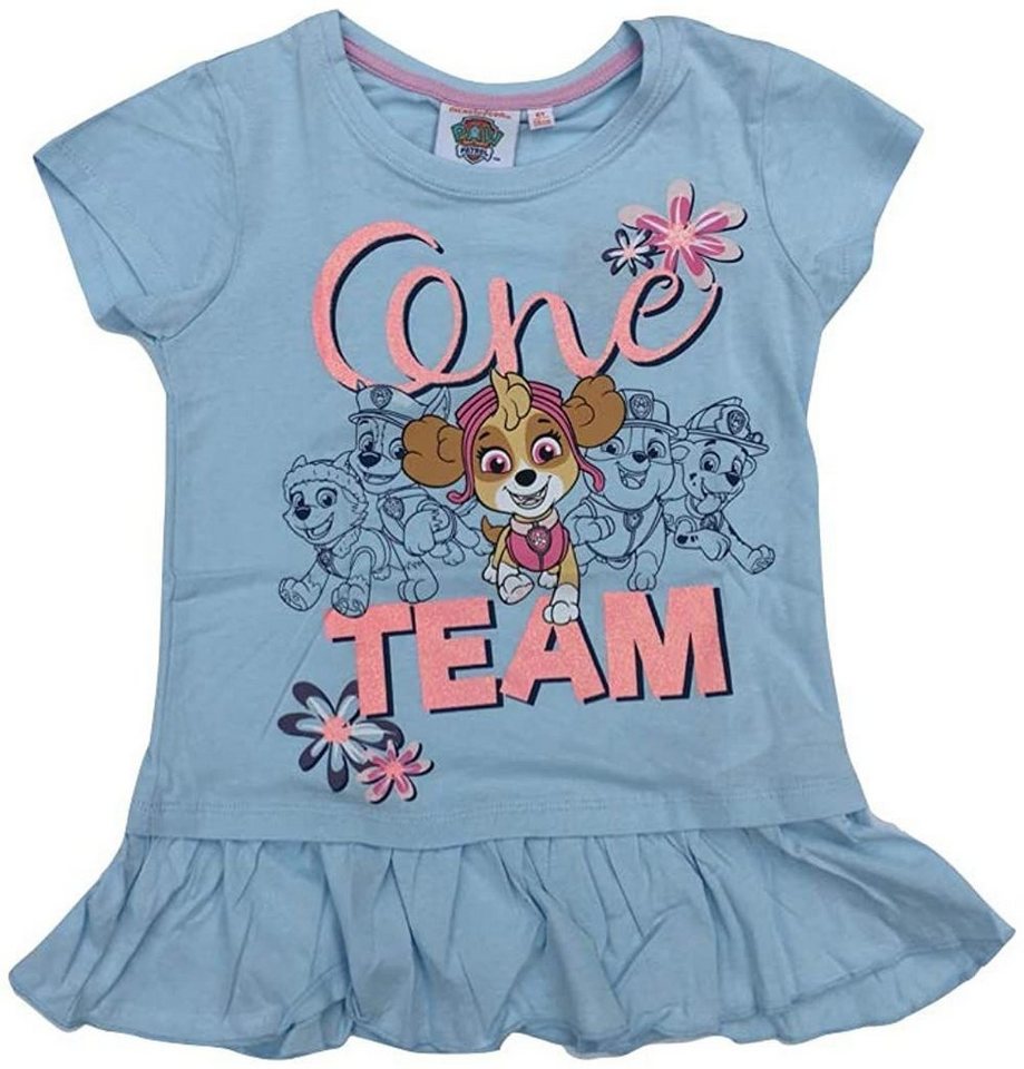 PAW PATROL T-Shirt PAW PATROL Mädchen T-Shirt Rosa, hellblau hellgrau Gr.98 104 110 116 128 Kinder 2 3 4 5 6 7 8 9 10 Jahre von PAW PATROL