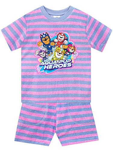 PAW PATROL TShirt und Shorts Set | Marshall, Chase, Ryder und Skye Strandtuch shirt und short Kinder | Mädchen Sommer Bekleidungssets Mehrfarbig 104 von PAW PATROL