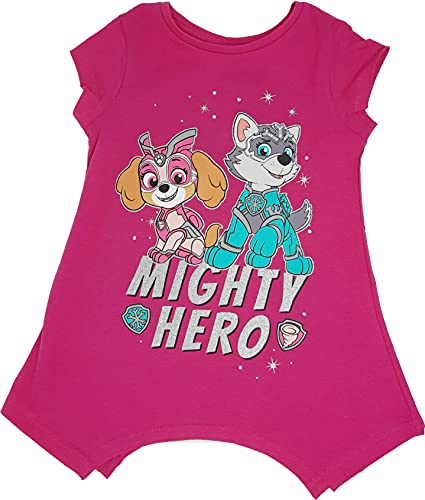 PAW PATROL Tunika langes T-Shirt mit Zuma und Skye Motiv (Pink, 104, Numeric_104) von PAW PATROL