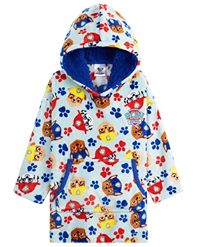 PAW PATROL Übergroße Kapuzenpullover Kinder Oversized Hoodie Blanket Jungen Mädchen(Blau, 4-6 Jahre) von PAW PATROL