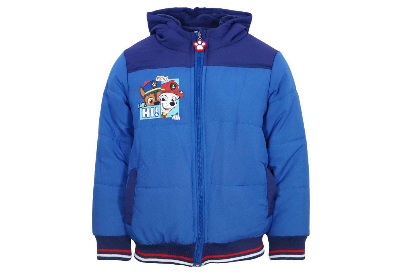 PAW PATROL Winterjacke Paw Patrol Chase Marshall Kinder Jungen Jacke mit Kapuze Gr. 92 bis 116 von PAW PATROL