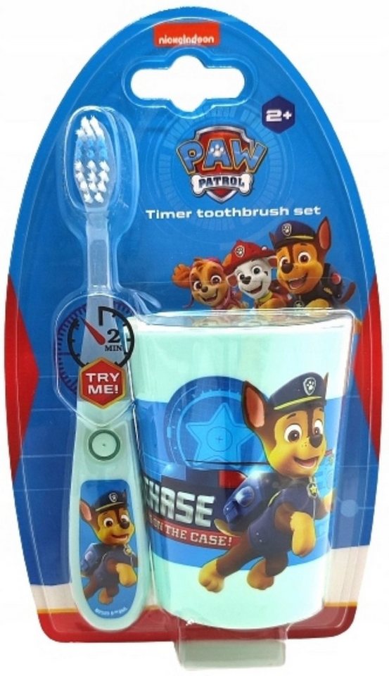 PAW PATROL Zahnbürste PAW Patrol Zahnbürste mit Timer + Becher für Kinder von PAW PATROL