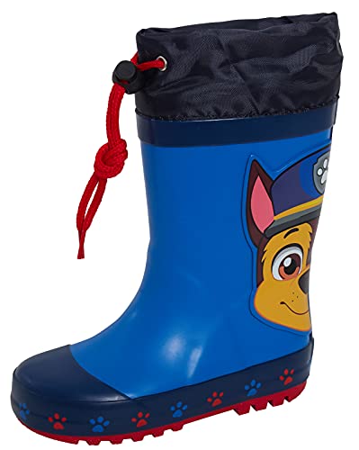 Paw Patrol Gummistiefel Jungen Gummistiefel Kinder Chase Marshall Gummistiefel Regen Gummistiefel Mädchen Schneestiefel, navy, 24 EU von PAW PATROL