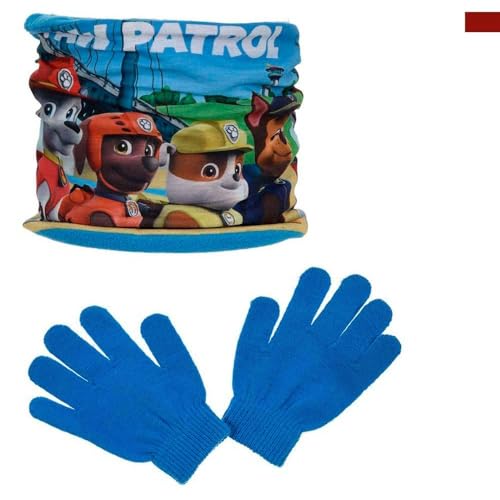 Paw Patrol Jungen Patrol-Unterhose mit Fleece-Innenfutter, Handschuhe, Blau, Taille Unique von PAW PATROL