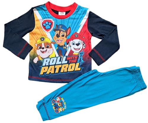 Paw Patrol Jungen Schlafanzug Roll With The Patrol, Alter 18 Monate bis 5 Jahre, mehrfarbig, 92 von PAW PATROL