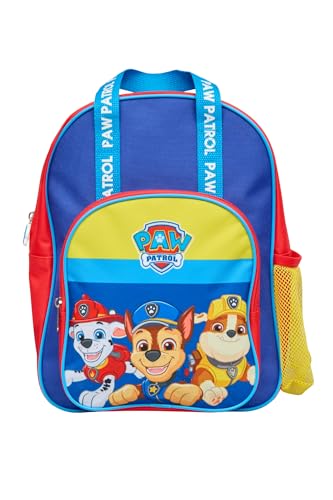 Paw Patrol Kinder Rucksack - Chase, Marshall & Rubble Rucksack mit Fronttasche - Jungen Schultasche mit verstellbaren Trägern von PAW PATROL