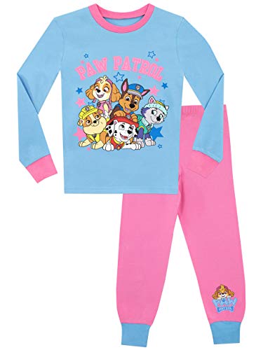 Paw Patrol Mädchen Schlafanzug Chase Marshall Skye Everest Slim Fit Mehrfarbig 92 von PAW PATROL