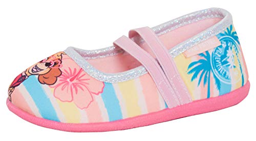 Paw Patrol Mädchen Hausschuhe Kinder Slip On Skye Ballerinas mit elastischen Riemen Balletthausschuhe, Pastell-Regenbogen, 26 EU von PAW PATROL