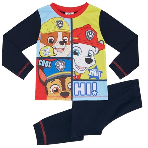 Paw Patrol Marshall Jungen Schlafanzug Rubble Chase Hi!, mehrfarbig, 86-92 von PAW PATROL