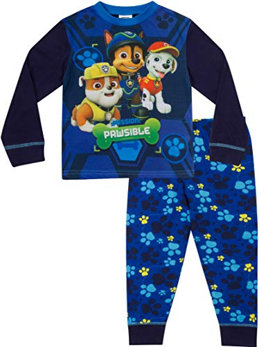 Paw Patrol Schlafanzug für Jungen, lang, Nick Jr W17, Blau, blau, 116 von PAW PATROL