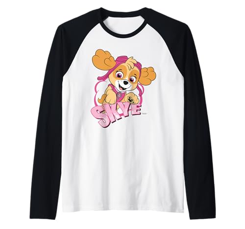 Paw Patrol Skye Cartoon Rescue Girl Power Pup, Retro-Kunstwerk Raglan von PAW PATROL