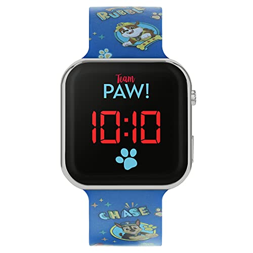 Paw Patrol Unisex-Kinder-Armbanduhr PAW4354, digitale Quarzuhr mit Silikonarmband, blau, Riemen von PAW PATROL