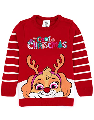 Paw Patrol Weihnachtspulli Kinder Mädchen Skye Rudolf gestrickt Weihnachten 4-5 Jahre von PAW PATROL