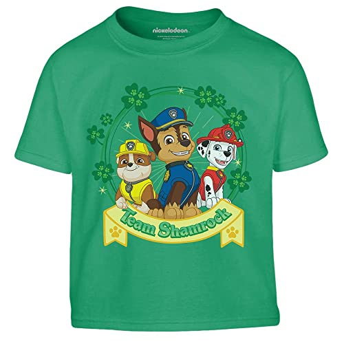 Team Shamrock Chase Marshall Rubble St. Patricks Day Kinder Jungen T-Shirt 146 Grün von PAW PATROL