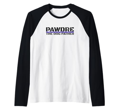 Herren Blue Line Police First Responder Dog Dad Law Enforcement Raglan von PAWDRE