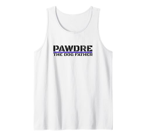 Herren Blue Line Police First Responder Dog Dad Law Enforcement Tank Top von PAWDRE