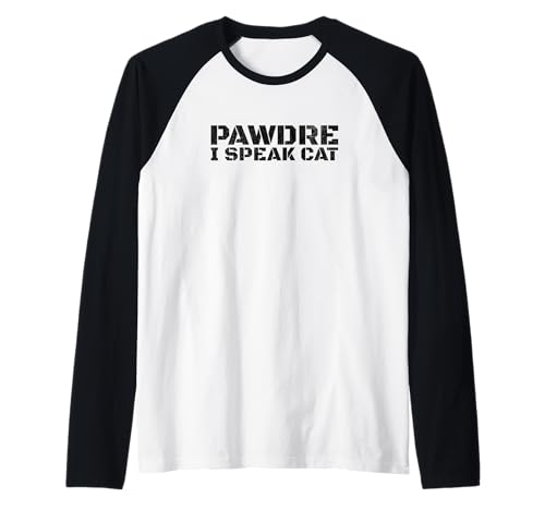 Herren Funny Cat Humor. PAWDRE - I Speak Cat. Kitten and Cat Dad Raglan Herren Funny Cat Humor. PAWDRE - I Speak Cat. Kitten and Cat Dad Raglan von PAWDRE