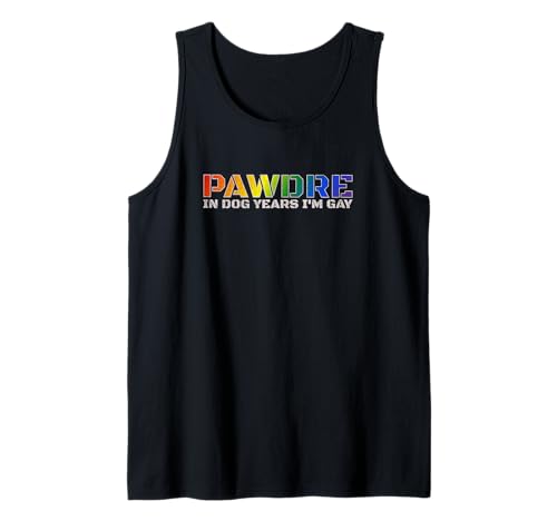 Herren Funny In Dog Years I'm Gay. PAWDRE Gay Dog Dad Tank Top von PAWDRE