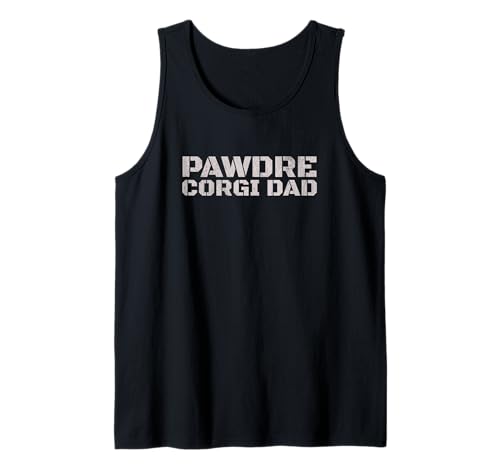 Herren PAWDRE, Corgi Dad. Corgi Fathers Day and Christmas Dog Dad Tank Top von PAWDRE