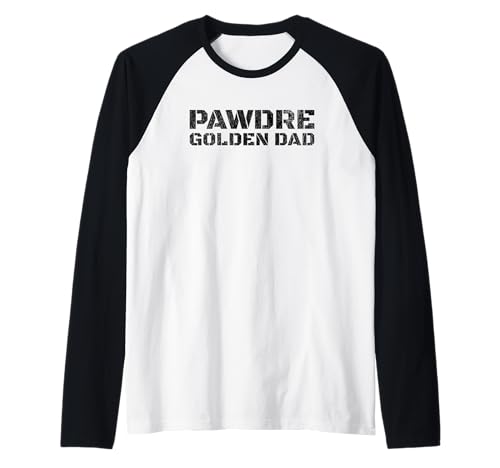 Herren PAWDRE Golden Retriever Dad Dog Lover Design Raglan von PAWDRE
