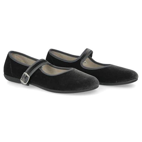 PAYMA - Damen Mary Janes aus Samt. Flache Ballerinas, Casual Sandalen, Bequeme Maryjane Schuhe Schnallenverschluss. Farbe: Grau, Größe: EU 41 PAYMA - Damen Mary Janes aus Samt. Flache Ballerinas, Casual Sandalen, Bequeme Maryjane Schuhe Schnallenverschluss. Farbe: Grau, Größe: EU 41 von PAYMA
