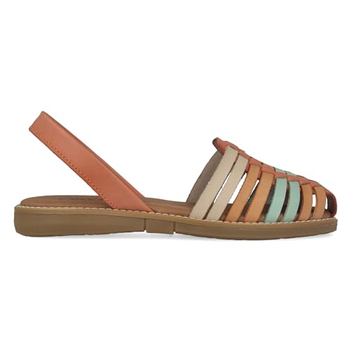 PAYMA - Damen Menorquinas Avarcas für Damen. Leder Artikel aus Spanien. Sommer Sandalen. Farbe: Braun Multi, Größe: EU 41 von PAYMA