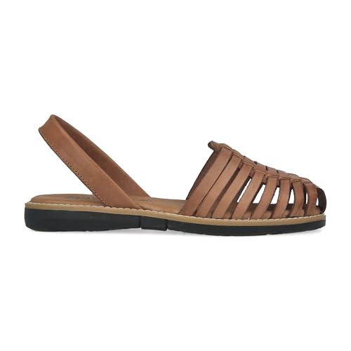 PAYMA - Damen Menorquinas Avarcas für Damen. Leder Artikel aus Spanien. Sommer Sandalen. Farbe: Braun Streifen, Größe: EU 41 von PAYMA