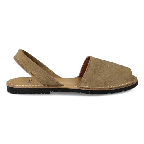 PAYMA - Damen Menorquinas Avarcas für Damen. Leder Artikel aus Spanien. Sommer Sandalen. Farbe: Sand, Größe: EU 39 von PAYMA