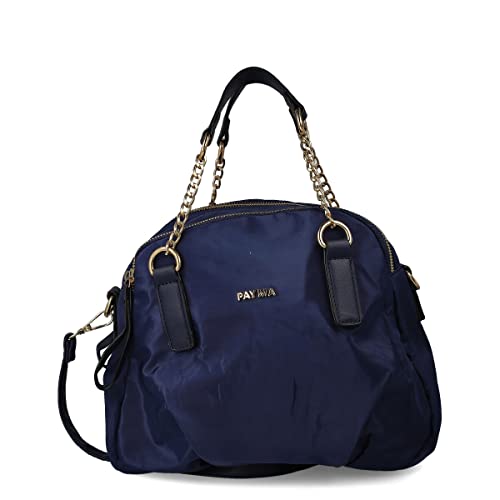 PAYMA - Damen Shopper Tote Tasche. Umhängetasche Wasserabweisend. Innen und Außentaschen mit Reißverschluss. Täglicher Gebrauch, Reisen, Sport. Farbe: Blau von PAYMA