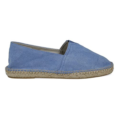 PAYMA - Herren Espadrilles Sommerpantoffeln aus Canvas. Sommerschuhe Segeltuch. Freizeitschuhe. Brasilianer für Herren. Gummi und Jute Schuhboden. Farbe: Jeans. Größe EU 40 von PAYMA