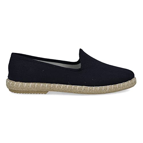 PAYMA - Herren Espadrilles Sommerpantoffeln aus Canvas. Sommerschuhe Segeltuch. Freizeitschuhe. Brasilianer für Herren. Gummi und Jute Schuhboden. Farbe: Navy Blau. Größe EU 42 von PAYMA