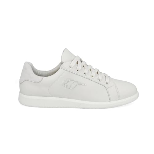 PAYMA - Leder Sneakers für Damen. Lässige Klassische Turnschuhe. Sommerschuhe. Gummisohle. Memory Foam Einlegesohle. Bequem und Flexible. Farbe: Weiß-Weiß, Größe: EU 40 von PAYMA