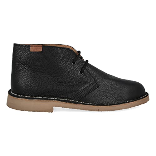 PAYMA - Safari Desert Boot aus GlattLeder für Damen und Herren. Schuhe aus Spanien. Chukka Stiefeletten Schuhe Stiefel Sport und Kleid. Gummisohle. Farbe: Schwarz Glatt, Größe: EU 45 PAYMA - Safari Desert Boot aus GlattLeder für Damen und Herren. Schuhe aus Spanien. Chukka Stiefeletten Schuhe Stiefel Sport und Kleid. Gummisohle. Farbe: Schwarz Glatt, Größe: EU 45 von PAYMA