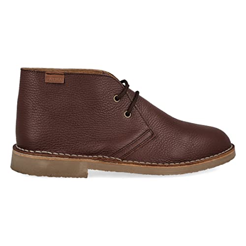 PAYMA - Safari Desert Boot aus GlattLeder für Damen und Herren. Schuhe aus Spanien. Chukka Stiefeletten Schuhe Stiefel Sport und Kleid. Gummisohle. Farbe: Setter Glatt, Größe: EU 36 von PAYMA