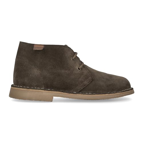 PAYMA - Safari Desert Boot aus WildLeder für Damen und Herren. Schuhe aus Spanien. Chukka Stiefeletten Schuhe Stiefel Sport und Kleid. Schnürverschluss. Gummisohle. Farbe: Vison, Größe: EU 46 von PAYMA