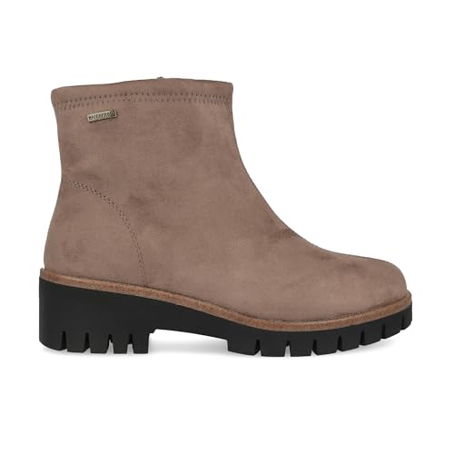 PAYMA - Wasserdichte Winter Stiefel für Damen. Wasserfeste Stiefeletten. Gepolsterte Einlegesohle. Gummisohle. Samt-Finish. Farbe: Taupe, Größe: EU 39 von PAYMA