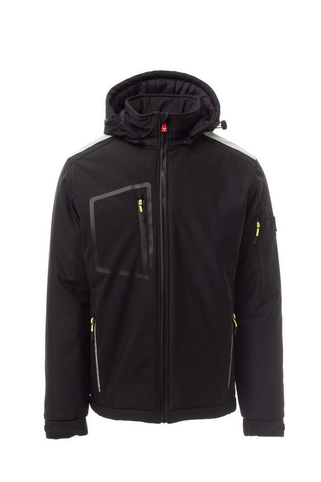PAYPER Softshelljacke PAYPER Herren Softshell Jacke mit Kapuze STREAM PAD von PAYPER