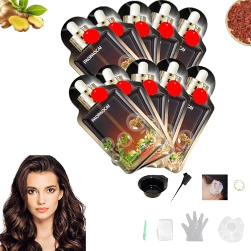 10 Stück Luftfärbeshampoo, natürliches Pflanzenhaarfärbemittel, botanisches Seifenblasen-Haarshampoo, nicht schädigende Haarfärbecreme mit Pflanzenextrakten, für Männer und Frauen 10 Stück Luftfärbeshampoo, natürliches Pflanzenhaarfärbemittel, botanisches Seifenblasen-Haarshampoo, nicht schädigende Haarfärbecreme mit Pflanzenextrakten, für Männer und Frauen von PAZRSASX