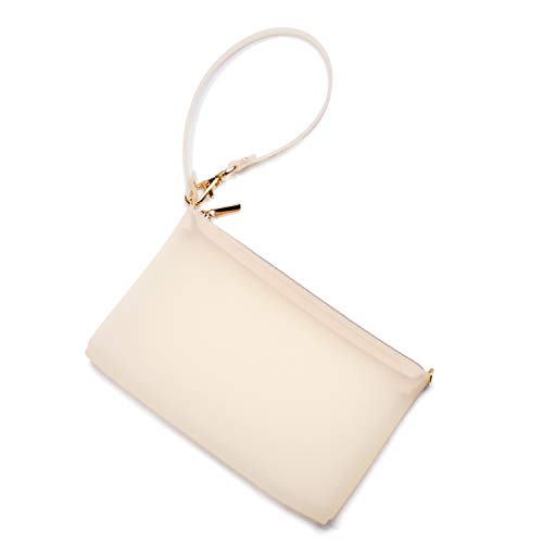 PB PUDINBAG Damen Wristlet Reisezubehör-Kosmetiktasche, Beige von PB PUDINBAG