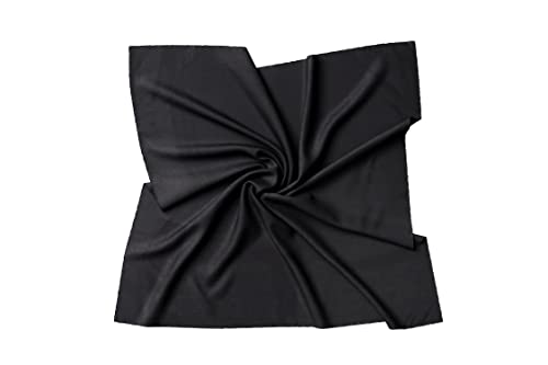 PB Pietro Baldini Seidentuch Bandana für Damen - Edel und chic als Halstuch verwendbar - 55 x 55 cm - Schwarz von PB Pietro Baldini