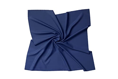 PB Pietro Baldini Seidentuch Bandana für Damen - Edel und chic als Halstuch verwendbar - 55 x 55 cm - blau von PB Pietro Baldini