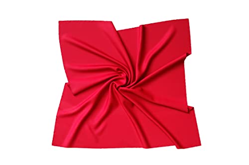 PB Pietro Baldini Seidentuch Bandana für Damen - Edel und chic als Halstuch verwendbar - 55 x 55 cm - rot von PB Pietro Baldini