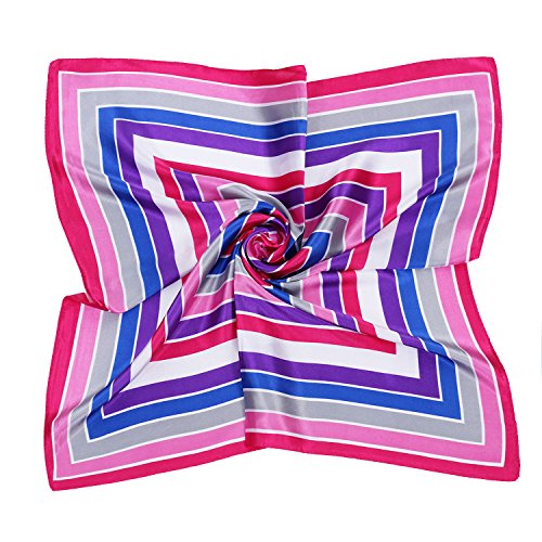 PB-SOAR Damen Glänzend Halstuch Bandana Schal Kopftuch Nickituch 58 x 58cm (Muster 8) von PB-SOAR